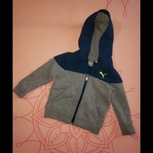 Puma Blue and Grey Zipup Sweatshirt
